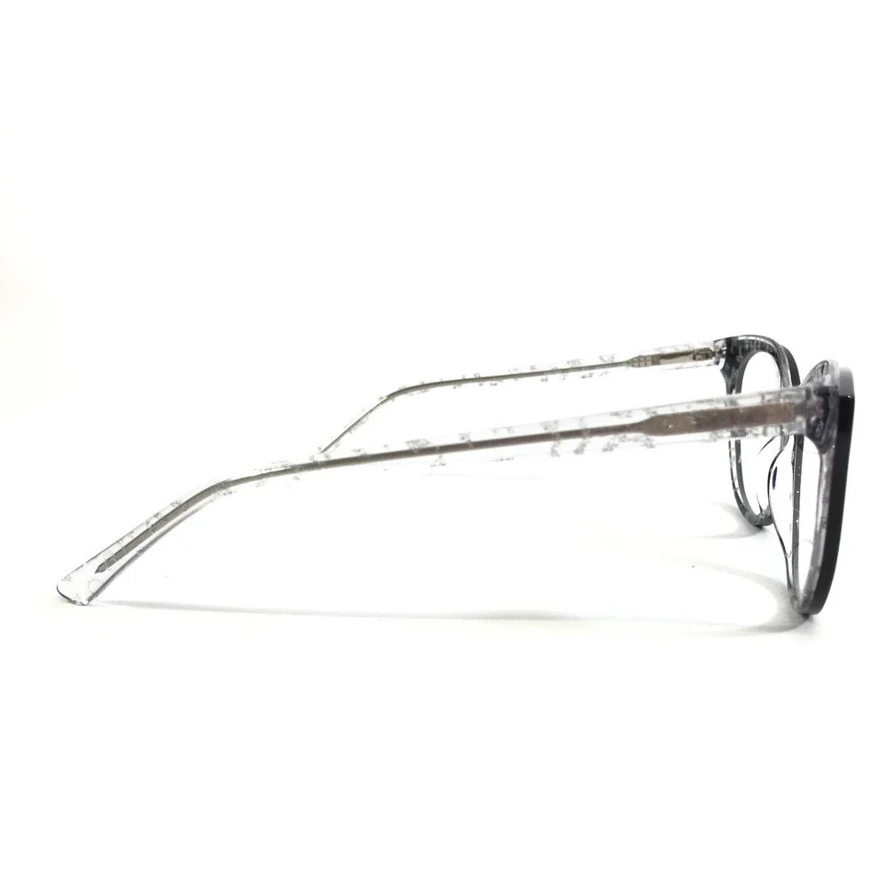 Bebe Eyeglasses Frames BB5189 001 JET Black Clear Silver Sparkly 55-17-135